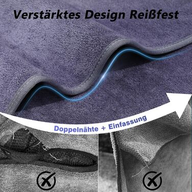 Набір рушників для фітнесу - великий 135×50 см з кишенею на блискавці & спортивний рушник 100×30 см - з високоякісної мікрофібри, швидковисихаючий та м'який - з мішком для зберігання - для спортзалу, тренувань, йоги, фітнесу. Глибокий фіолетовий колір