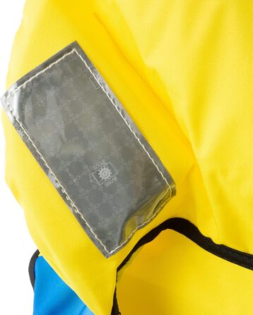Дитячий рятувальний жилет HonuNautic Chico 100N, CE ISO 12402-4, жовто-синій, для дітей 10-20 кг, з малюнком підводного світу, пінополіуретан