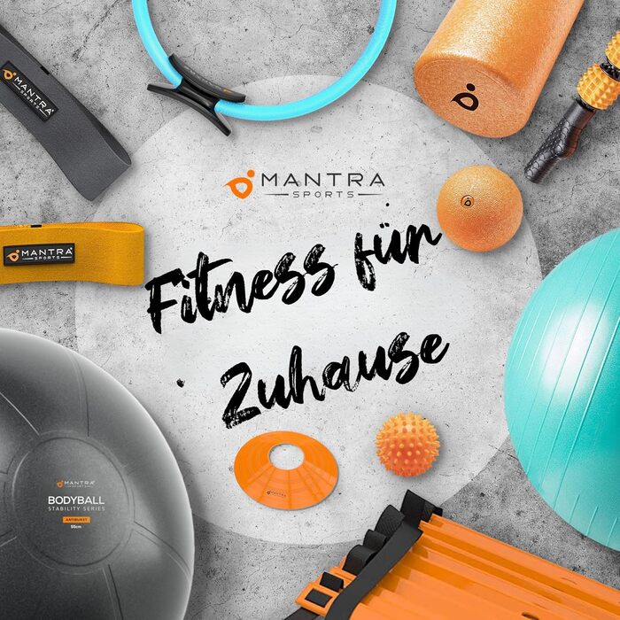 М'яч для фітнесу MANTRA SPORTS – фітбол для занять йогою, пілатесом, офісу та спини, баланс-м'яч для вагітних, розмір L (1,61 м – 1,78 м), чорний