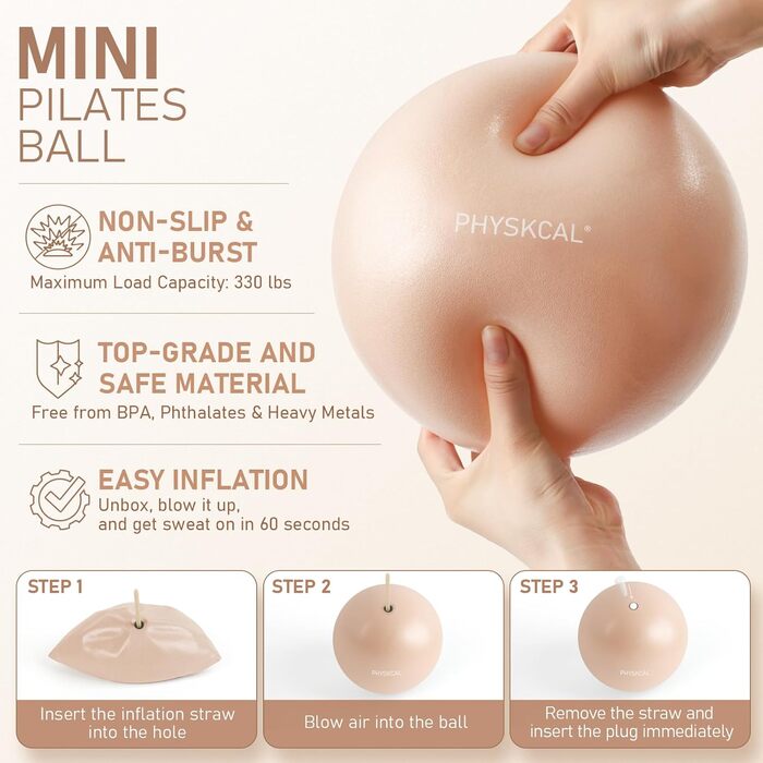 Набір для пілатесу: кільце 38 см, м'яч, гумки та стрічки | Для дому