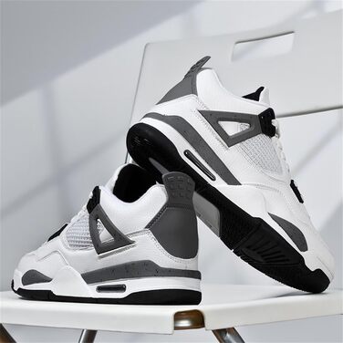 Кросівки Marbury Air 4 Retro: чоловічі та жіночі, для скейтбордингу, бігу, занять спортом, ходьби та баскетболу. Розмір 39 EU, білий/сірий