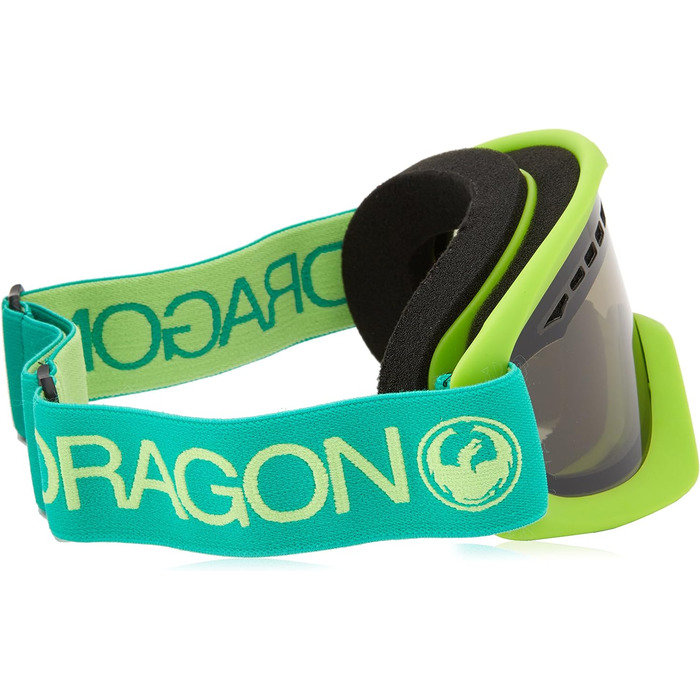 Гірськолижна маска Dragon Alliance DX, аква/димчасте скло + жовте, для сноуборду та лиж