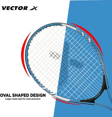Ракетка для тенісу Vector X VXT-520 (графіт, 23 дюйми, синя) - легка, з амортизацією