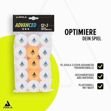 Набір для пінг-понгу JOOLA 15 шт. білий / оранжевий