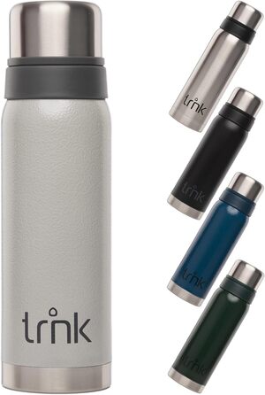 Термос trnk Outdoor polar 2, 750 мл, нержавіюча сталь, BPA-free, з 2 чашками, тримає тепло 24 год, для напоїв, сірий