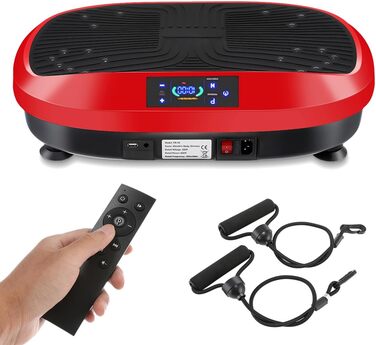 Вібраційна платформа для дому Sport - 6 програм, для м'язів, схуднення, тренувань всього тіла (червона)