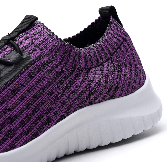 Кросівки жіночі TIOSEBON slip-on, фіолетові, легкі, дихаючі, для спорту та прогулянок, розмір 44 EU