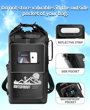 Водонепроникний рюкзак IDRYBAG Dry Bag 40L (плаваючий, чорний)