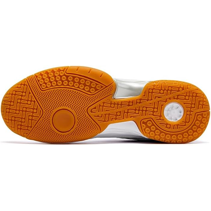 Волейбольні кросівки для чоловіків та жінок, кросівки для бадмінтону, білі залкові спортивні кросівки, юніорські волейбольні тренувальні кросівки, амортизація, неслизькі, білі, червоні (46 EU широкі, білі, чорні)