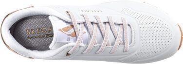 Кросівки жіночі Skechers UNO Shimmer Away White/Rose Gold 40 EU з Durabuck та Duraleather