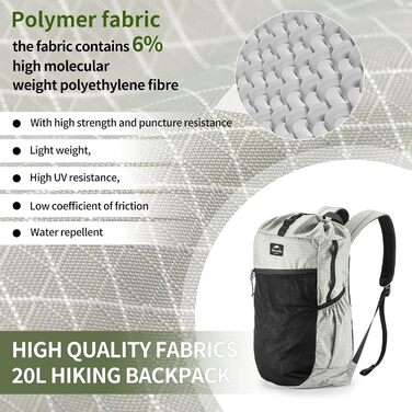 Туристичний рюкзак Naturehike Rock 60/40/20+5 л з внутрішнім каркасом для кемпінгу, подорожей, хайкінгу, білий