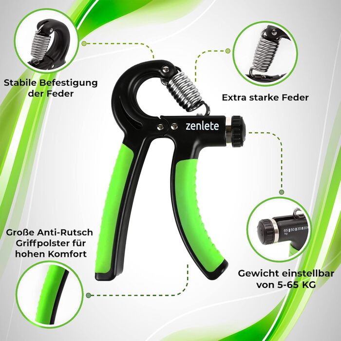 Фітнес-тренажер для рук Profi Fitness Handtrainer 5-65 кг, 2 шт. Регульований, для збільшення сили хвата