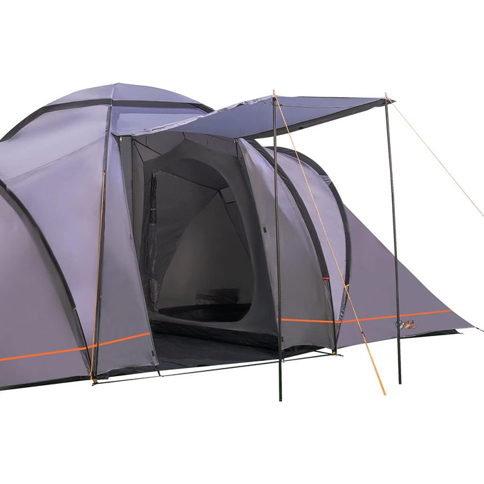 Намет Portal Outdoors Beta 6: Сірий, 2-кімнатний, просторий, з сумкою для зберігання - для кемпінгу та відпочинку на природі