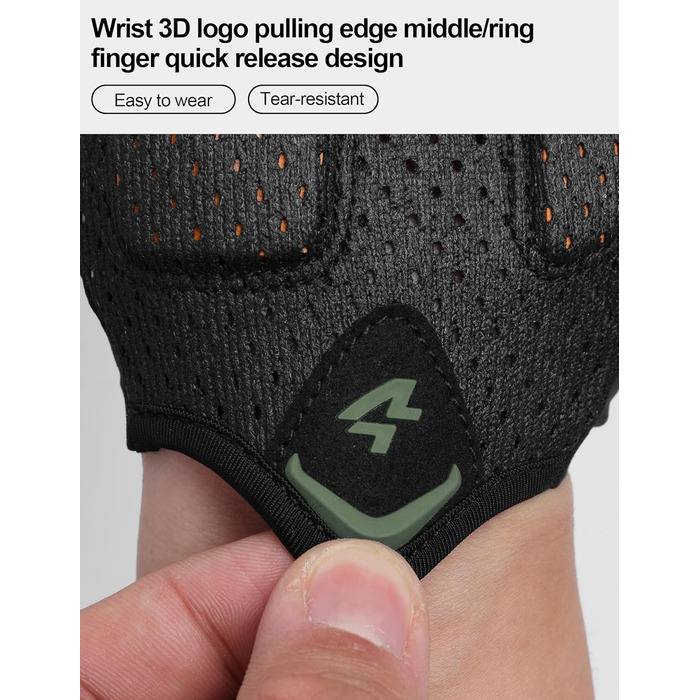 Велосипедні рукавички Lameda: тонкі, літні, напівпальцеві, дихаючі, еластичні, прохолодні, неслизькі, для шосе та MTB, чоловічі та жіночі, зелені