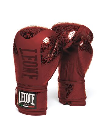 Боксерські рукавички Leone 1947 Maori Bordeaux 12 унцій – професійні бордові рукавиці для боксу