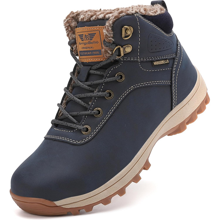Зимові черевики Arrigo Bello для жінок та чоловіків, утеплені, непромокаючі, антиковзаючі, синього кольору, розмір 36-46