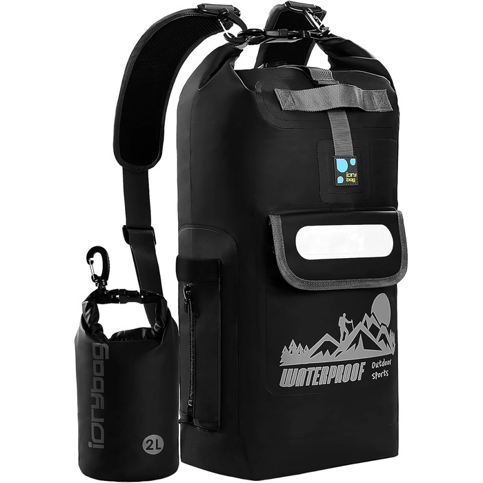 Водонепроникний рюкзак IDRYBAG Dry Bag 40L (плаваючий, чорний)