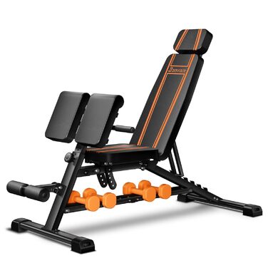 Регульована лава для тренувань 450 кг – високопродуктивна лава з ручками для дому, римський стілець для розтяжки спини та лава для пресу