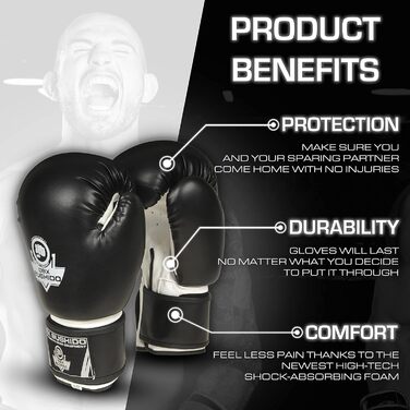 Боксерські рукавички DBX BUSHIDO SPORT ARB-407a для чоловіків, 8–16 oz, для боксу та кікбоксингу