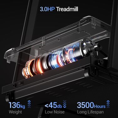 Біговий доріжки CURSOR для дому з нахилом 15%, швидкість до 12 км/год, максимальне навантаження 136 кг, рукоятки, тренажер для кардіо