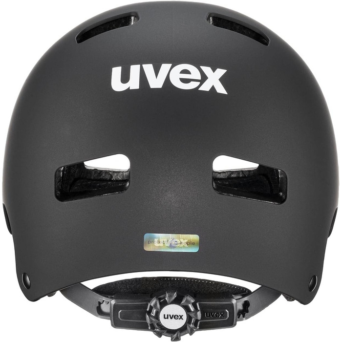 Дитячий велосипедний шолом Uvex Kid 3 CC, чорний матовий, розмір 55-58 см, міцний корпус, регульований, вентиляція