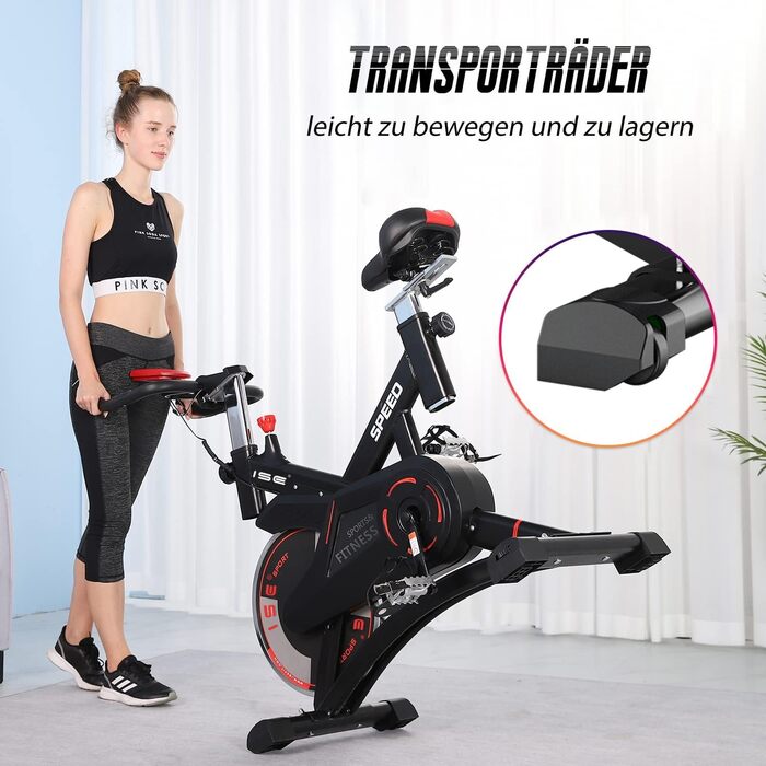 Велотренажер ISE з регулюванням навантаження та LCD-монітором, Indoor Bike для дому