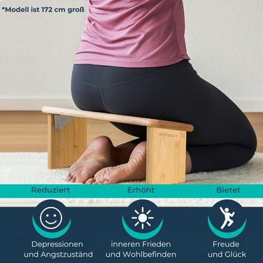 Складаний пуф для медитації Buddley з подушкою, ергономний стільчик для йоги та медитації