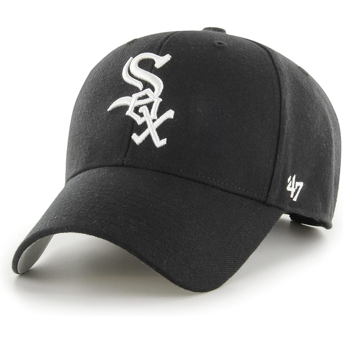 Кепка MLB Chicago White Sox MVP, унісекс, чорна, регульована, якісне виконання