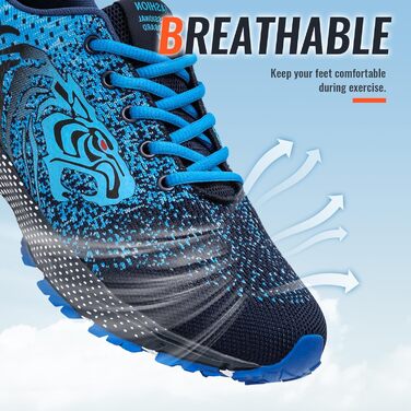 Чоловічі кросівки ASHION: спортивні, дихаючі, для бігу та повсякденного носіння (46 EU, A Blau)