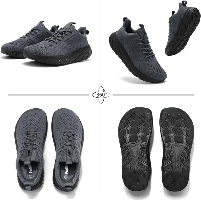 Кросівки для бігу та повсякденного носіння Unisex, бігові, спортивні, для фітнесу, білого (темно-сірого) кольору, розмір 37-46 EU