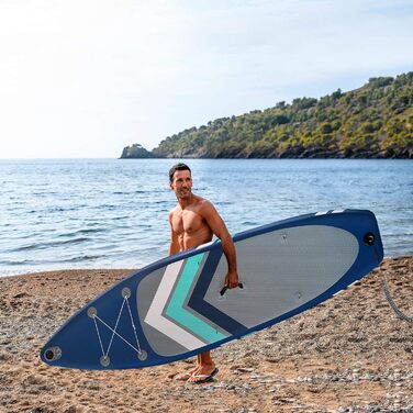 Надувна SUP-дошка ALPIDEX 305x76x15 см, до 150 кг, комплект: весло, плавці, насос, ремінець, сумка, ремонтний набір