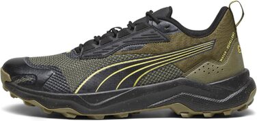 Кросівки PUMA Obstruct Profoam для бігу по вулицях, 44 EU, Puma Olive, Puma Schwarz, Gelb Blaze