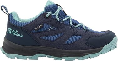 Дитячі трекінгові черевики Jack Wolfskin Vojo Tour Texapore Low - блакитний (33 EU)