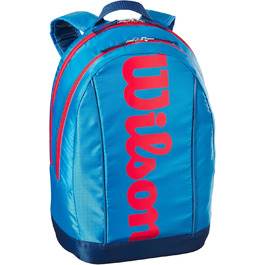 Дитячий тенісний рюкзак Wilson Junior, 2 відділення на блискавці, для 2 ракеток, синій/помаранчевий