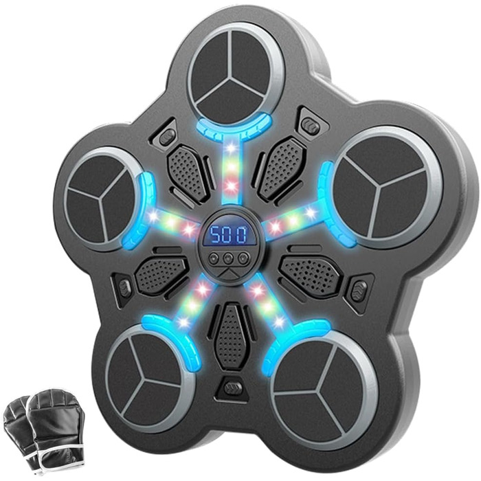 Музична бокс-машина: LED тренажер для музики та боксу, Bluetooth, 3 режими швидкості, підрахунок ударів, для дітей та дорослих