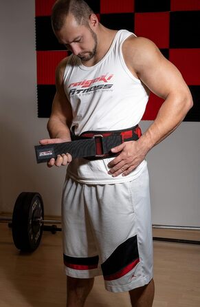 Пояс для важкої атлетики Raigeki Fitness з тренувальними планами, фітнес-пояс для бодібілдингу, силових тренувань, важкої атлетики та кросфіту для чоловіків і жінок
