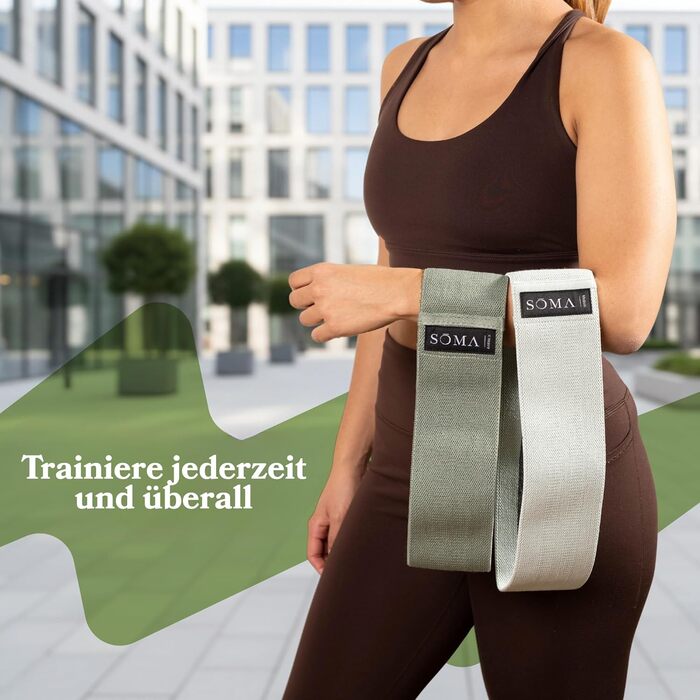 Стрічки для фітнесу Sōma Terrabänder: набір еластичних стрічок для тренувань, йоги, пілатесу та фітнесу. 4 короткі + 4 довгі стрічки