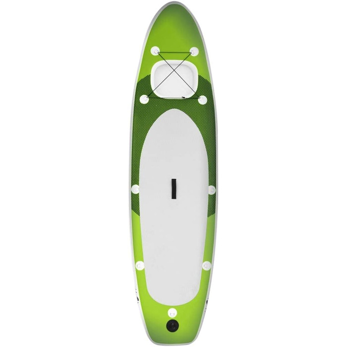 Надувна SUP-дошка для дорослих vidaXL 300x76x10 см, зелена, комплект для серфінгу та падлбордингу