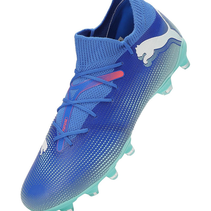 Жіночі футбольні бутси PUMA Future 7 Match Fg/Ag, 37.5 EU, Bluemazing/Puma White/Electric Peppermint