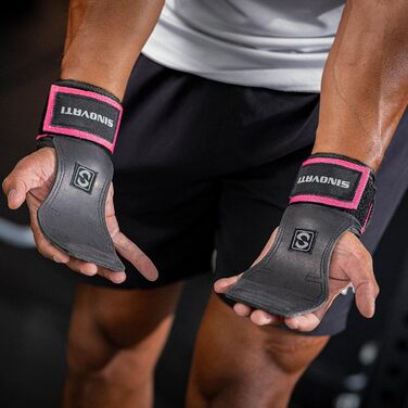 Набір для тренувань з обтяженнями INOVATI: ручки для підйому штанги, Grip Pad для фітнесу та бодібілдингу (рожевий, S)