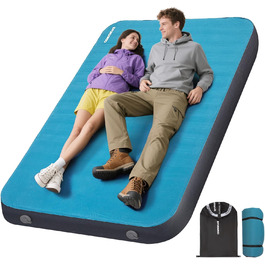 Килимок для кемпінгу Fundango самонадувний, 10 см, R-значення 9.5, Memory Foam, 3D-підсилення, для намету, авто, подорожей (подвійний)