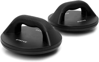 STRYVE Push-Up 360 – обертові упори для віджимань, універсальні, протиковзкі, знімний елемент, для інтенсивного тренування всього тіла, 360° обертання, чорні