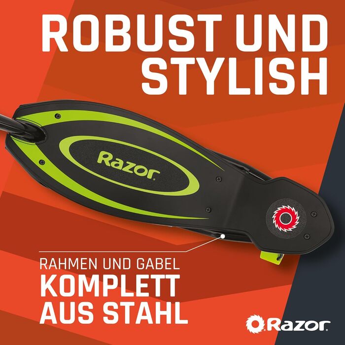 Електросамокат Razor E90 Power, зелений, для дітей