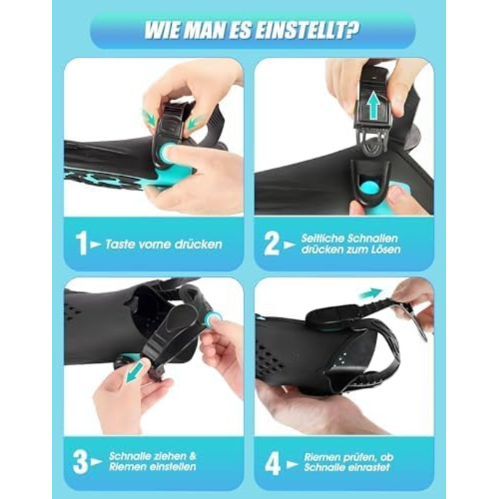 Набір для снорклінгу для дорослих: складана маска з трубкою та ластами, CO2-безпечна, проти запотівання та без витоку, з сумкою. Маска та ласти S/M, чорно-зелений колір