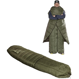 Спальний мішок OneWind для гамака, 3 сезони, теплий плед, пончо, захист від холоду, ізоляція, для кемпінгу, хайкінгу, зелений, 2°C~10°C (Deluxe), 2.3M x 1.6M
