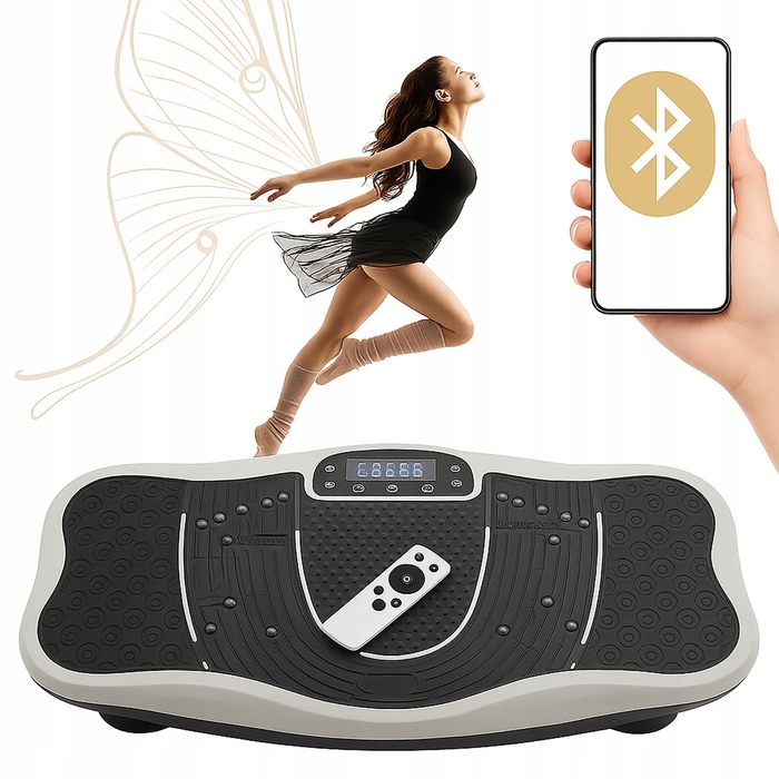 3D віброплатформа антицелюлітна з масажем стоп, пультом керування та Bluetooth