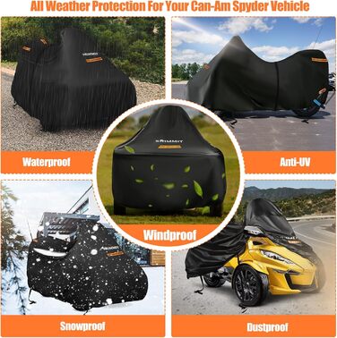 Чохол для триколісного мотоцикла Trike, водонепроникний, 420D Oxford, Honda Trike Shelter, 300x150x120 см