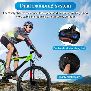 Гелевий велосипедний сідло для чоловіків та жінок, ергономічний, комфортний, з водонепроникним покриттям, для MTB, шосе, City велосипедів