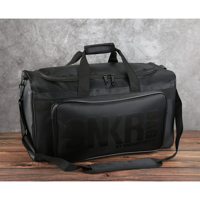 Спортивна сумка Artfilif: містка, з 3 відділеннями, для подорожей, чорна