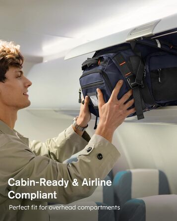 Спортивна сумка-рюкзак Tolaccea для чоловіків та жінок – велика дорожня сумка з відділенням для взуття, мокрою білизною та ноутбуком (15,6') – водонепроникна сумка-мішок для відпочинку, фітнесу, спорту та подорожей (Темно-синій, 40L)